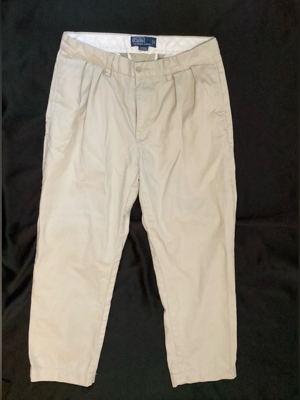 Polo by Ralph Lauren Light Tan Pleated Chino Trousers